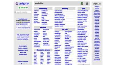 craigslist nashville craigslist org|More.